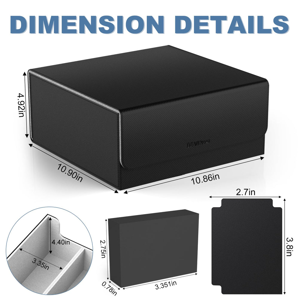 Soft microfiber lining cushions cards against scratches and creases.