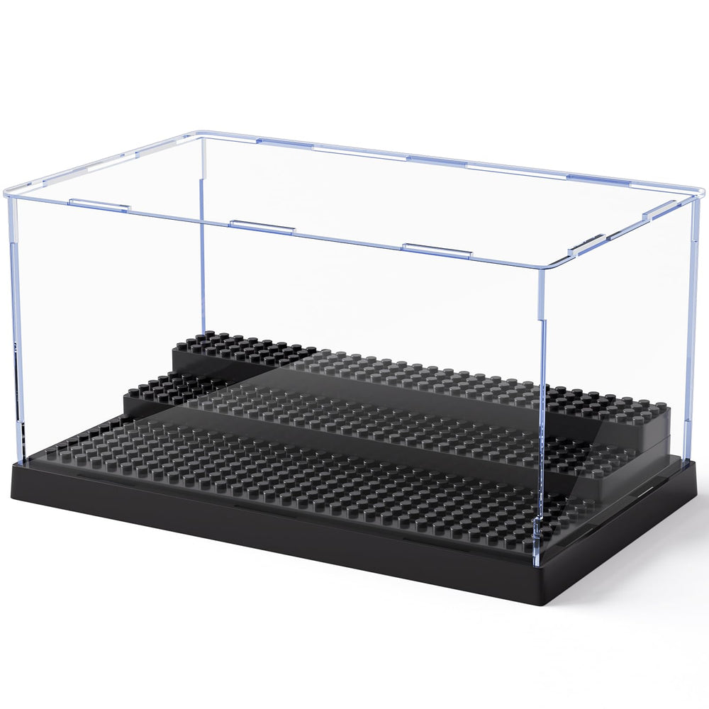 Mlikero minifigure display case with three steps for organized collections