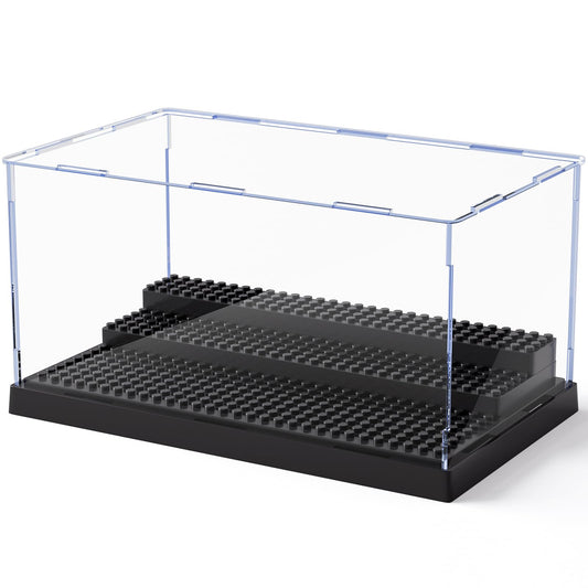 Mlikero minifigure display case with three steps for organized collections