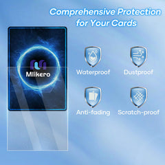 Mlikero standard 66×91mm sleeves fit MTG and sports cards securely.