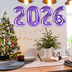 Mluchee 2026 graduation decor with purple number balloon