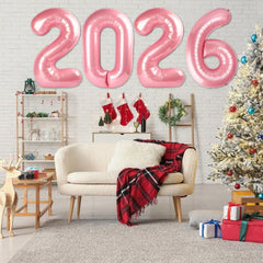 Mluchee 2026 foil balloon arch against ceiling creates photo-worthy moments.