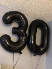Mluchee black 8 balloon used as wedding decor backdrop