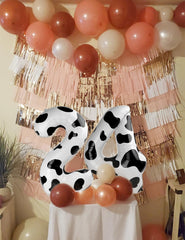 Mluchee 40-inch number balloon decor for walls and tables, quick setup for events.