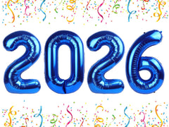 Mluchee 40-inch number balloons 2026 dark blue for standout photos.