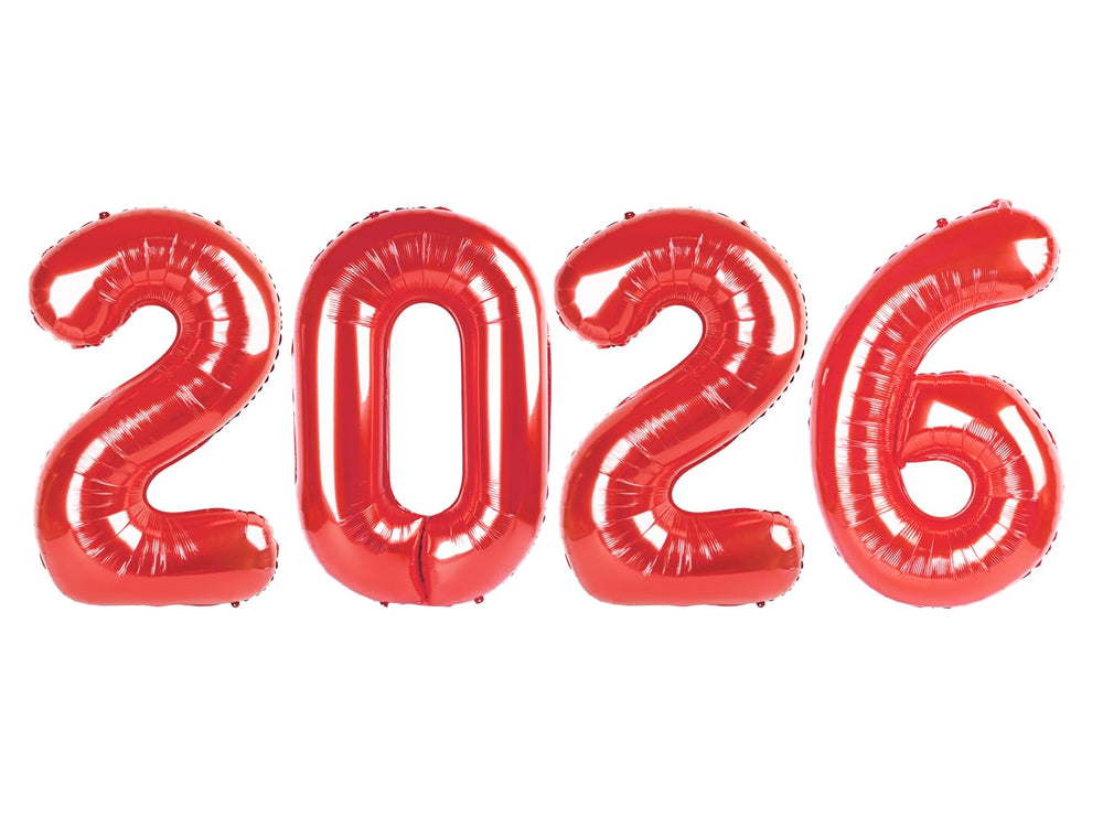Mluchee 40inch 2026 number balloon creates a dramatic New Year’s centerpiece.