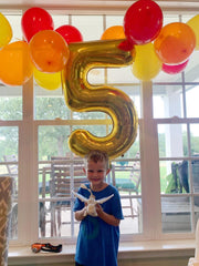 Mluchee 40-inch gold number balloon 25 adds milestone decor with shine