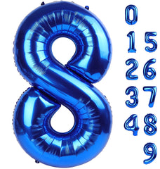 Mluchee 40-inch navy number 8 balloon for bold party decor and photo backdrops.