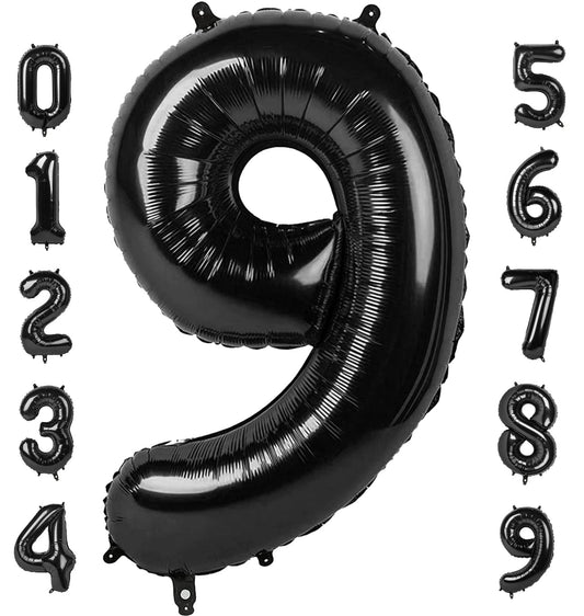 Mluchee 40-inch number balloon 9 assembly for easy DIY party decor.