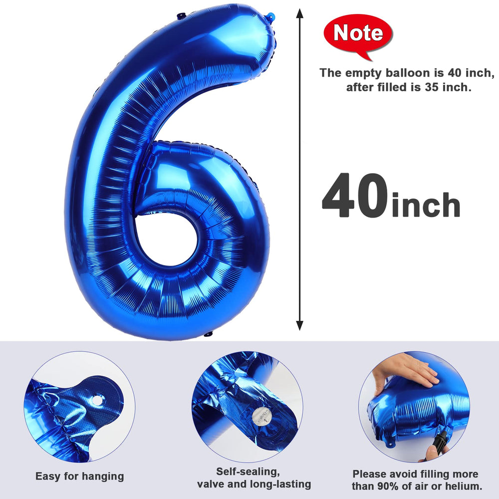 Mluchee 40-inch navy blue number balloon as a versatile party prop.