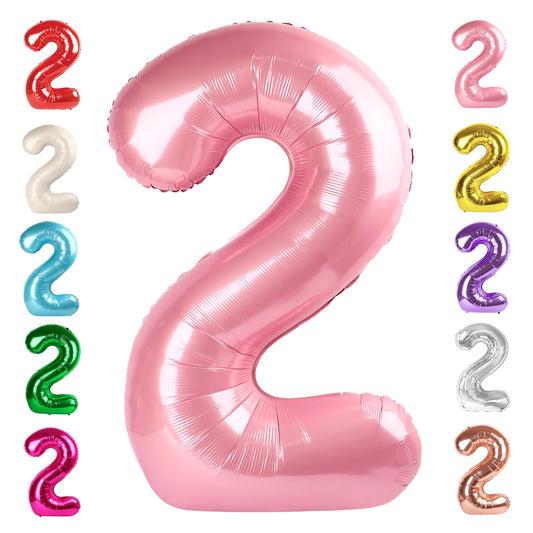 Mluchee 40-inch pink number balloon full set for vibrant party decor.