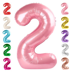 Mluchee 40-inch pink number balloon full set for vibrant party decor.