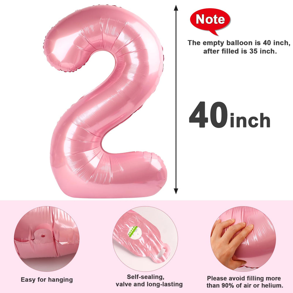 Mluchee 40-inch pink number balloon adds wedding ceremony flair.
