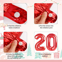 Mluchee 40 inch 2026 number balloons for photo backdrops