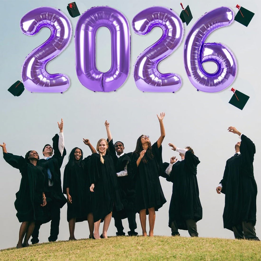 Mluchee purple 2026 number balloon for New Year celebrations