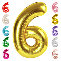 Mluchee 6-number balloon 40-inch for dramatic birthday display