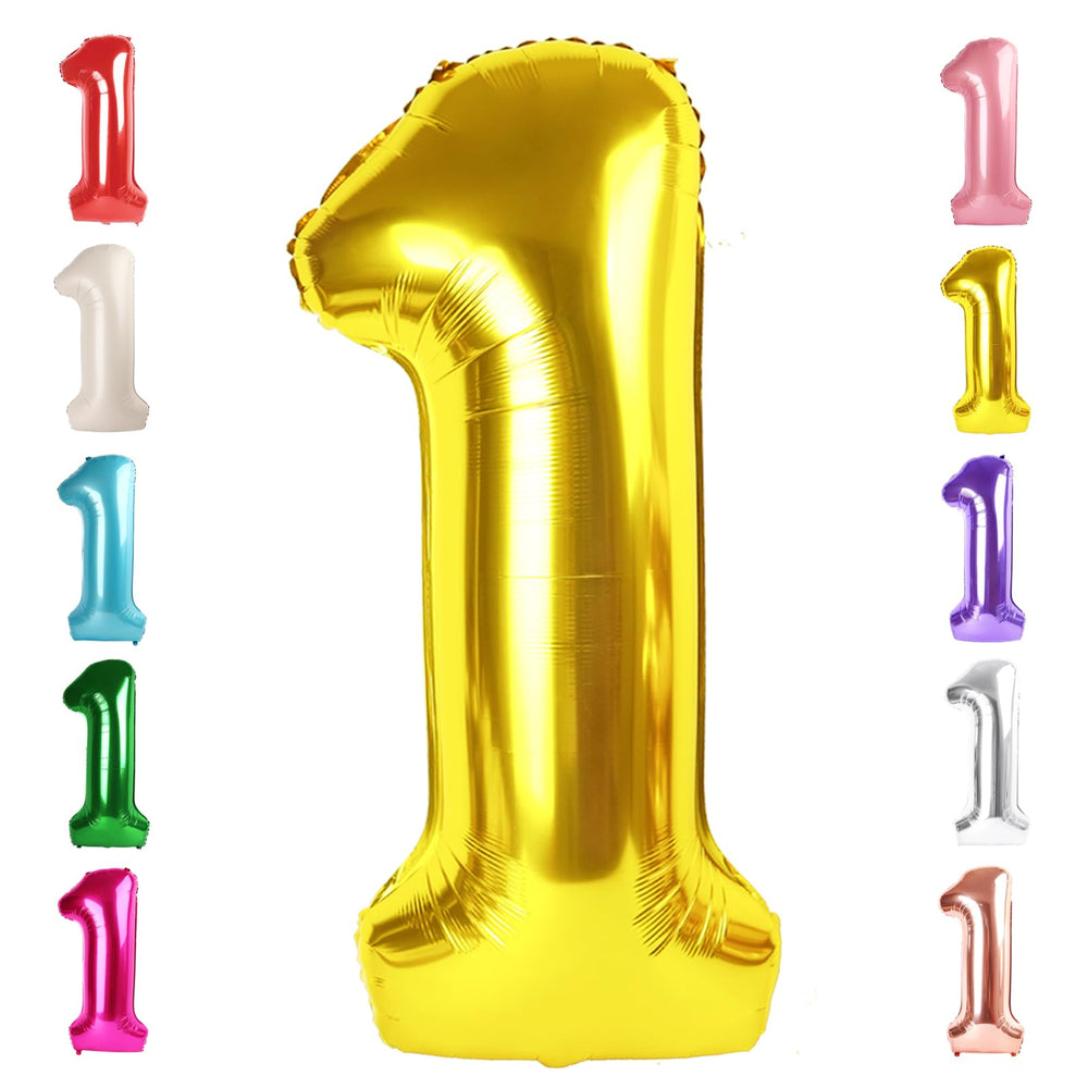Mluchee 40-inch gold number balloon for standout birthday decor and photo ops