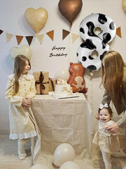 Mluchee Numbers Balloon 3 40-inch white and black photo booth prop for events