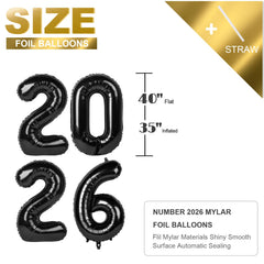 Mluchee New Year's Eve decor balloon collection for dramatic party styling