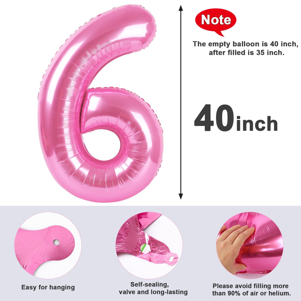 Mluchee party decor ideas with the 6 balloon number