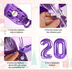 Mluchee large number balloon display perfect for birthdays and milestones