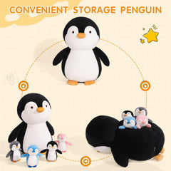 MMguai penguin mommy plush, 16 inches, for comforting hugs