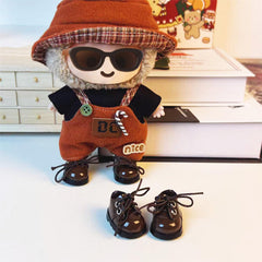 MM MEGIJAKI mini shoes brown side view, adds tiny sneaker realism to dolls.