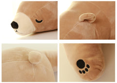 MMTTAO polar bear plush resting on a bedside shelf as decor.