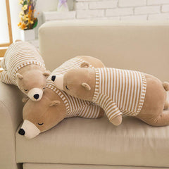 MMTTAO polar bear plush fabric close-up shows ultra-soft touch.