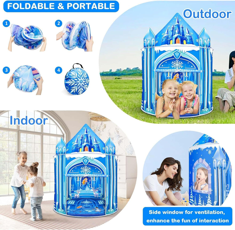 Mnagant Princess Play Tent mesh windows for airflow and visibility