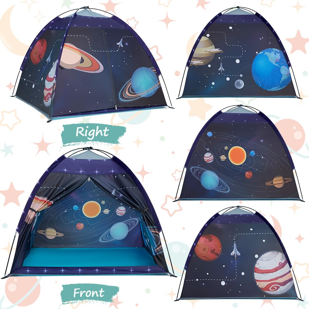 Mnagant Space World Play Tent side view—durable fabric and sturdy frame for outdoor fun.