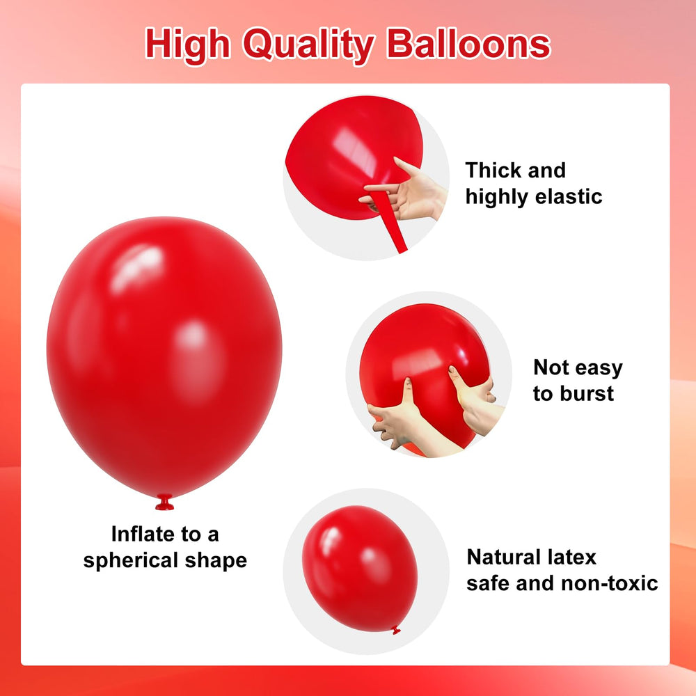 Mobacurty 12in red balloons balance garland accents for elegant decor