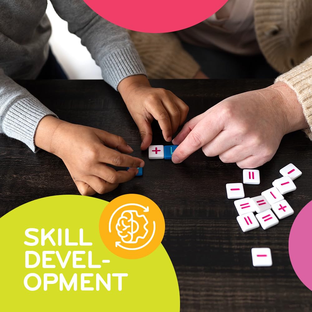 Mobi Kids equation tiles paired with grid for quick practice.