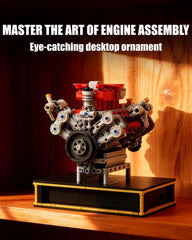 MOCBURIKU Mini V8 Engine Kit turbocharger detail highlights induction concept.