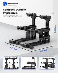 Studio-style shot demonstrates versatile arrangement options for a dynamic display.