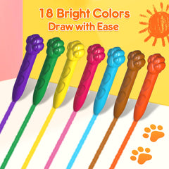 Mocoosy coloring book included—48 pages of patterns keeps toddlers engaged and learning.