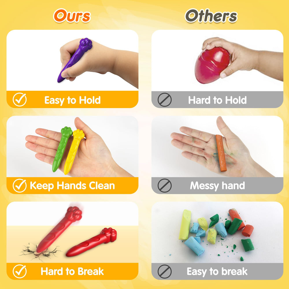 Mocoosy crayons featuring kitten paw designs inspire playful art sessions.