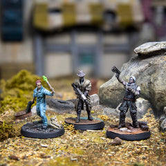Modiphius Fallout Wasteland Warfare scenic bases enhance pose stability and battlefield flavor.