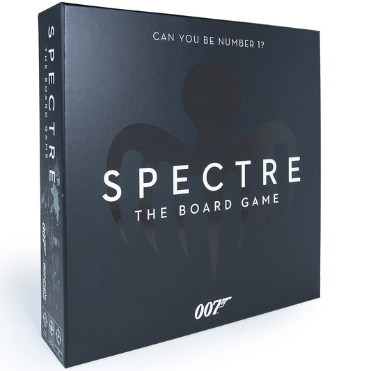Modiphius Spectre board game cover with Bond-inspired art for immersive game nights.