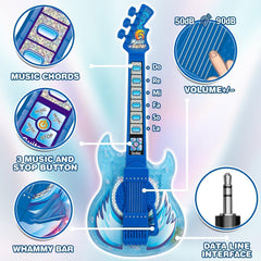 MOEAWS kids microphone blue with stand for imaginative performances