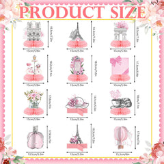 Moinchore pink perfume honeycomb centerpiece adds festive charm to parties.