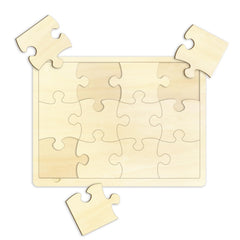 MoinKidz blank puzzle with smooth edges for safe coloring.