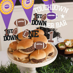 Moitkptt football style-e cupcake topper for cake decoration not edible