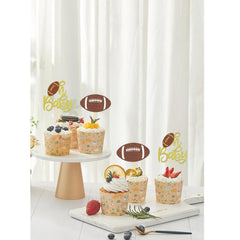 Moitkptt Oh Baby cupcake topper design two patterns.