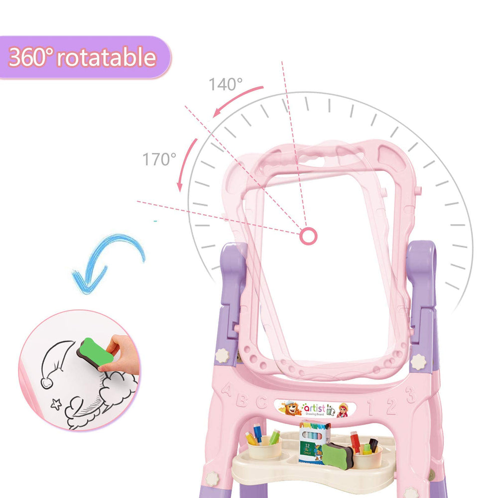 Mojitodon pink set of magnetic painting tools keeps supplies organized.