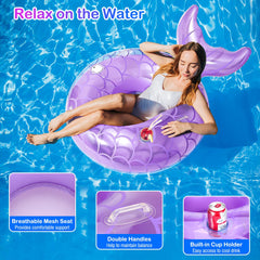 MoKo 42-inch diameter pool float offers roomy seating