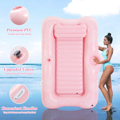 MoKo pool floats tanning chair setup for sun-soaked lounging.
