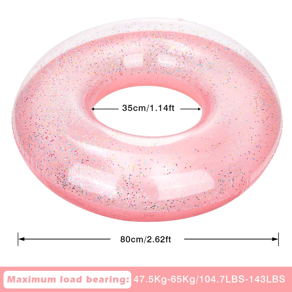 MoKo 90 cm rose gold swim ring offering buoyancy for all ages