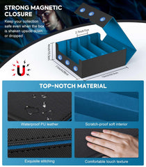 MoKo 3000+ capacity supports sleeved and sleeveless cards for large collections
