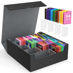 MoKo four-row ultra capacity box keeps cards organized for easy access during matches.